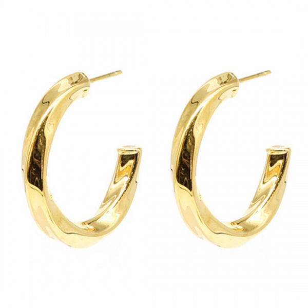 BOUCLE D OREILLE CREOLE ACIER DORE 5x30mm
