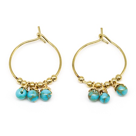 BOUCLE D OREILLE CREOLE ACIER DORE