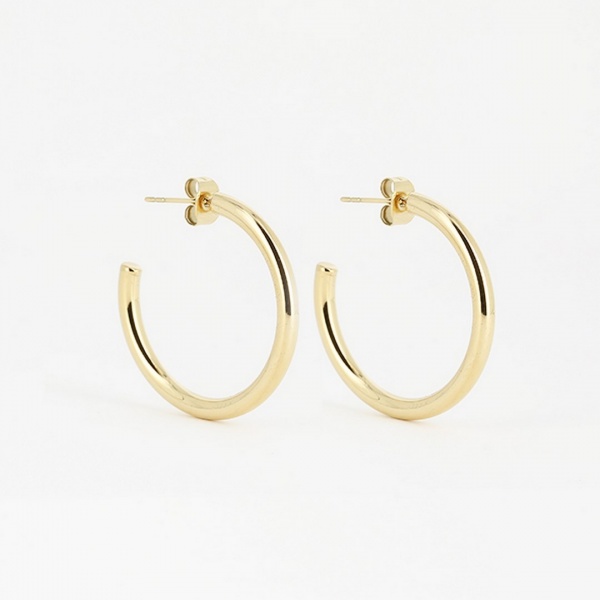 BOUCLE D OREILLE CREOLE ACIER DORE