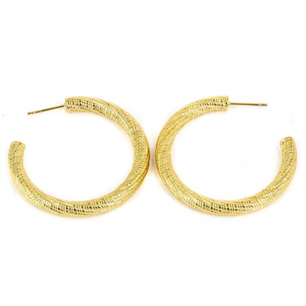 BOUCLE D OREILLE CREOLE ACIER DORE