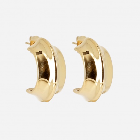 BOUCLE D\'OREILLE-CREOLE-ACIER DORE