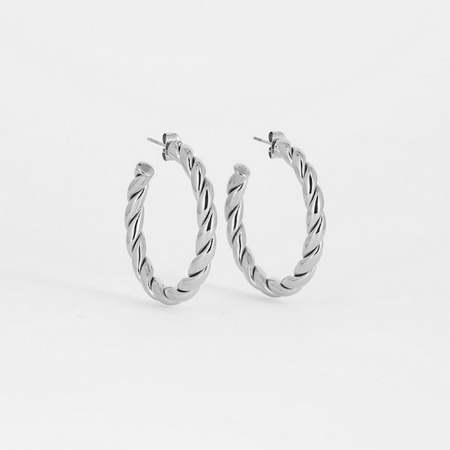 BOUCLE D OREILLE CREOLE ACIER