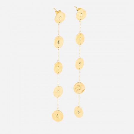 BOUCLE D OREILLE LONG ACIER DORE