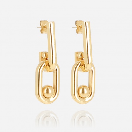 BOUCLE D OREILLE MEDIUM ACIER DORE