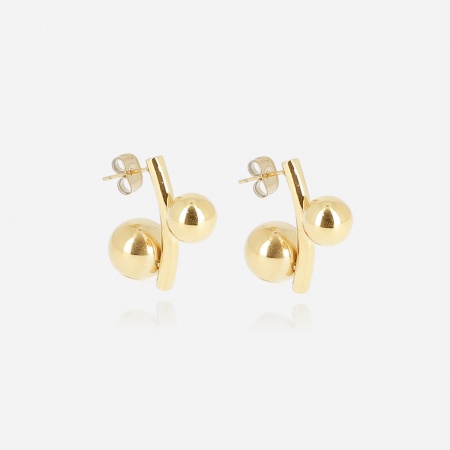 BOUCLE D OREILLE MEDIUM ACIER DORE