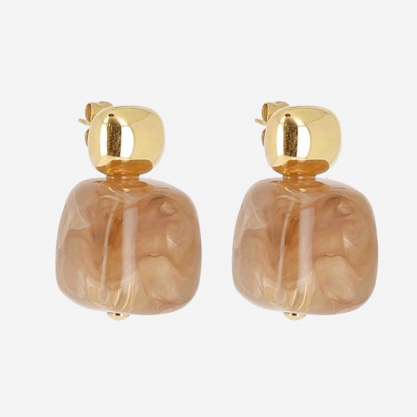 BOUCLE D\'OREILLE MEDIUM ACIER DORE