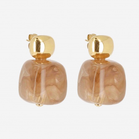 BOUCLE D\'OREILLE MEDIUM ACIER DORE