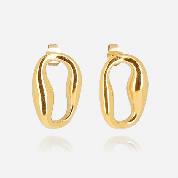 BOUCLE D\'OREILLE-MEDIUM-ACIER DORE
