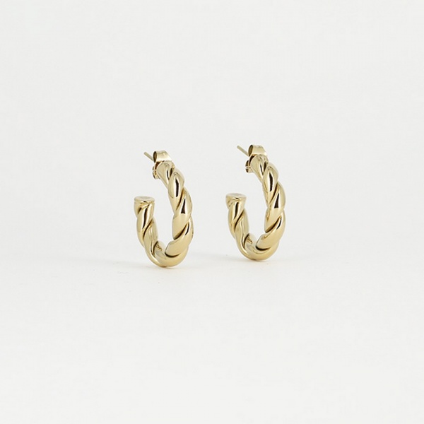 BOUCLE D OREILLE Rebecca ACIER DORE