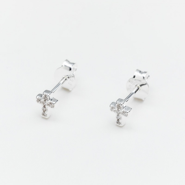 Boucles d\'oreille en Argent CROIX