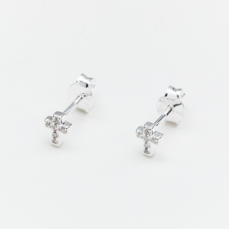 Boucles d\'oreille en Argent CROIX