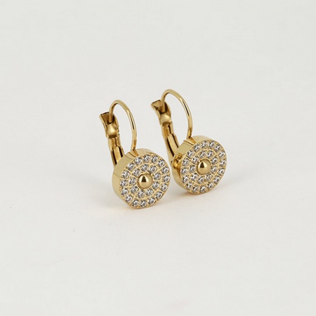 BOUCLES D OREILLES - DORE blanc - zirconium sertis