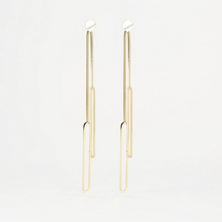 BOUCLES D OREILLES - DORE NACRE - PERLE