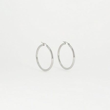 BOUCLES D OREILLES CREOLE ACIER UNI 3X40
