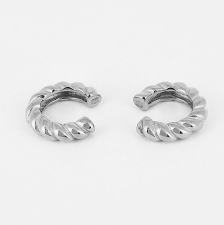 BOUCLES D OREILLES-EARRING - ACIER UNI