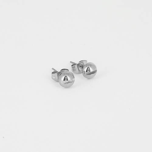 BOUCLES D OREILLES-EARRING - ACIER UNI
