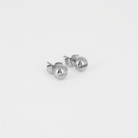 BOUCLES D OREILLES-EARRING - ACIER UNI