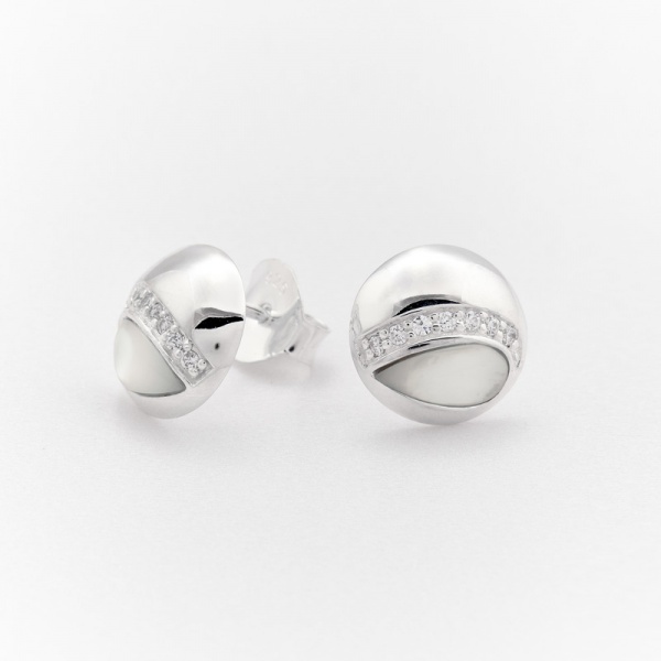 Boucles d\'oreilles mini creoles en argent decorees d\'une double barre d\'oxydes