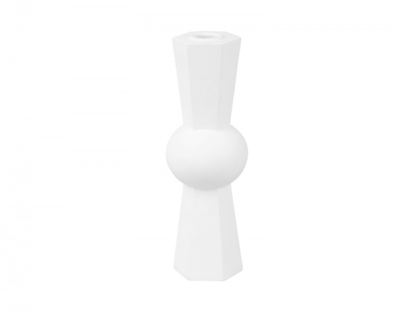 bougeoir \ Geo Count\  POLYRESINE BLANCHE
