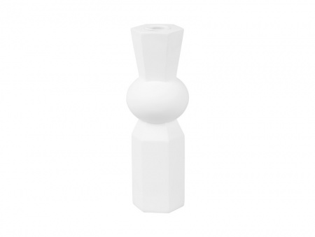 bougeoir \ Geo King\  POLYRESINE BLANCHE