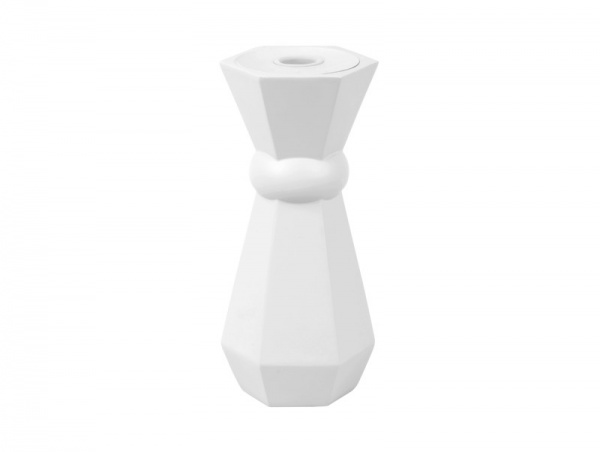 bougeoir \ Geo Queen\  POLYRESINE BLANCHE