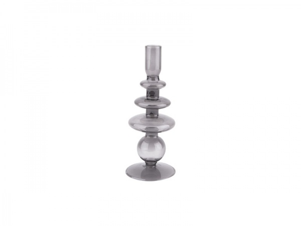 bougeoir en verre \ Art rings\  Grand mod�le