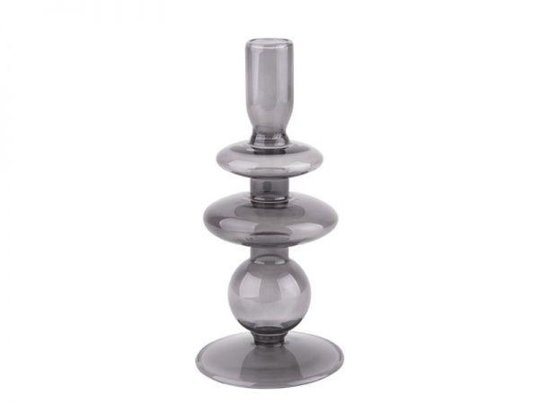bougeoir en verre \ Art rings\  moyen mod�le