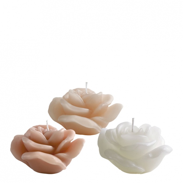 Bougie d�corative parfum�e en forme de Rose