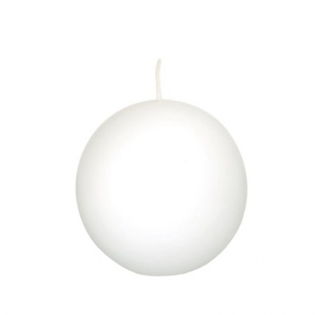 Bougie sphère blanche