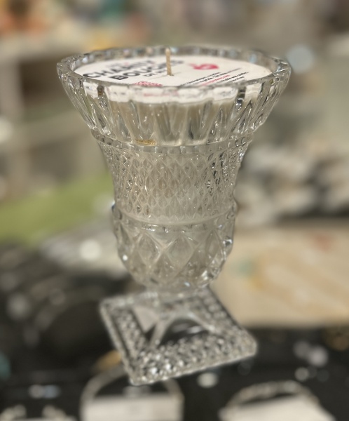 Bougie XL dans un vase en verre  \ CharLotte\  2