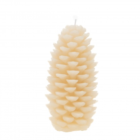 Bougien en forme de pomme de pin couleur nude grand modèle