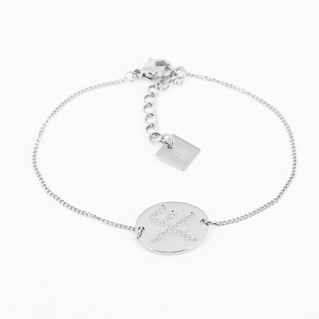 BRACELET - DORE BLANC - GOLS WHITE - ZIRCONIUM SERTIS