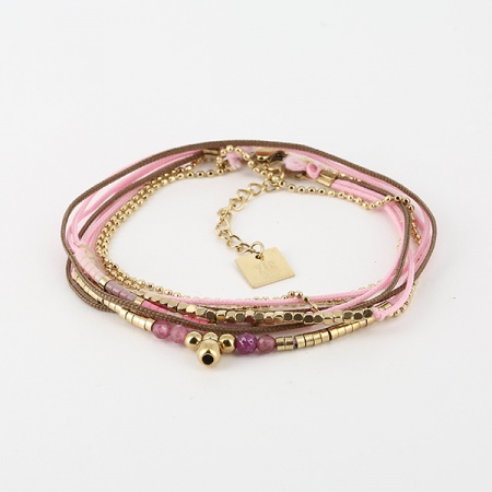 BRACELET - DORE ROSE - GOLD PINK