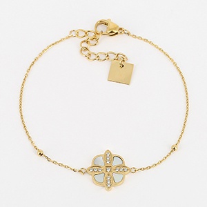 BRACELET - DOREnacre-perle -zirconium+nacre