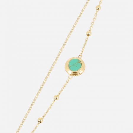 BRACELET  DORE   turquoise