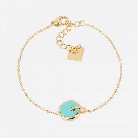 BRACELET  DORE  turquoise