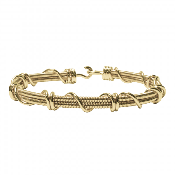 BRACELET 2 CORDE DE BASSE EMBALLE FERMOIR CROCHET - Femme