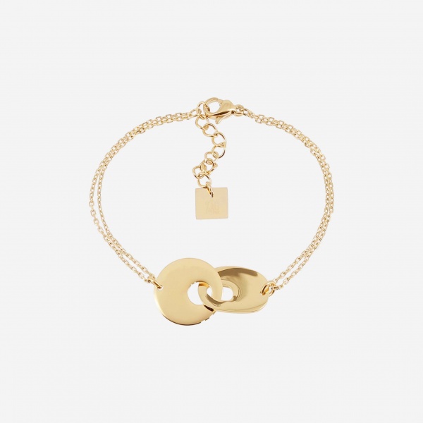 BRACELET Alaska ACIER DORE 15+3cm