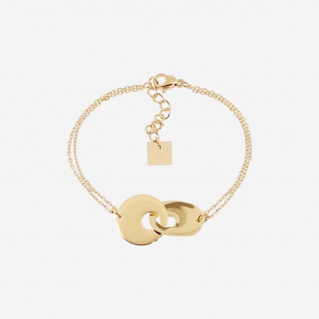 BRACELET Alaska ACIER DORE 15+3cm