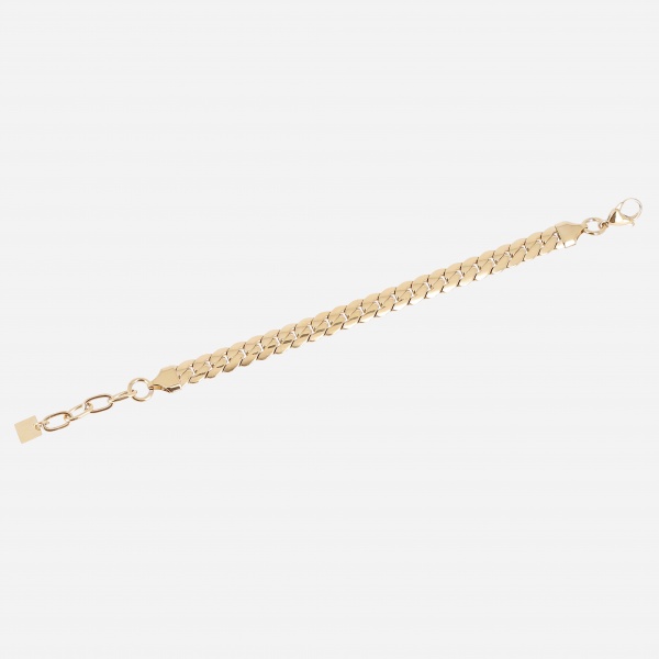 BRACELET-Baldo-ACIER DORE-8.5mm 15+3cm