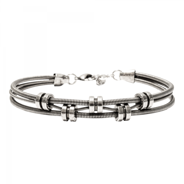 BRACELET CORDE DE BASSE ET GUITARE MUTI FIXATIONS - Homme