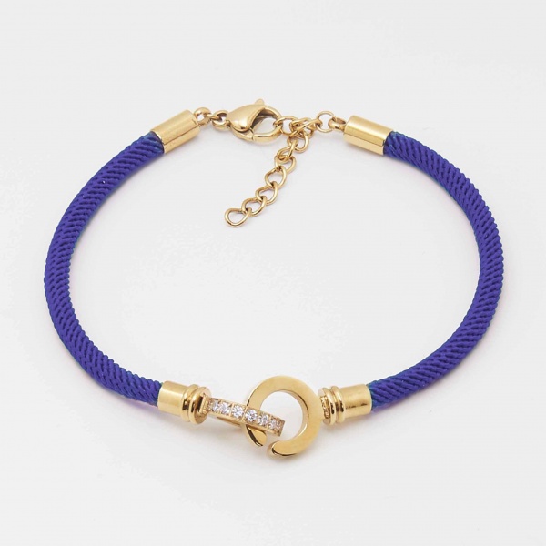 BRACELET CORDON ACIER DORE