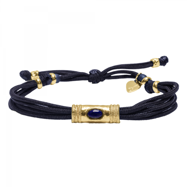 BRACELET CORDON DOUILLE MARTEL�E ET PIERRE NATURELLE POUR FEMME