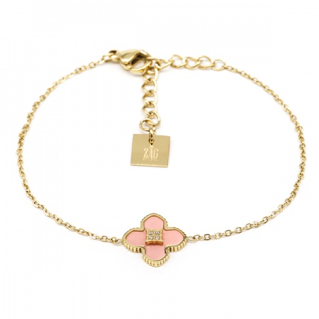 BRACELET COURT ACIER DORE 15+3cm