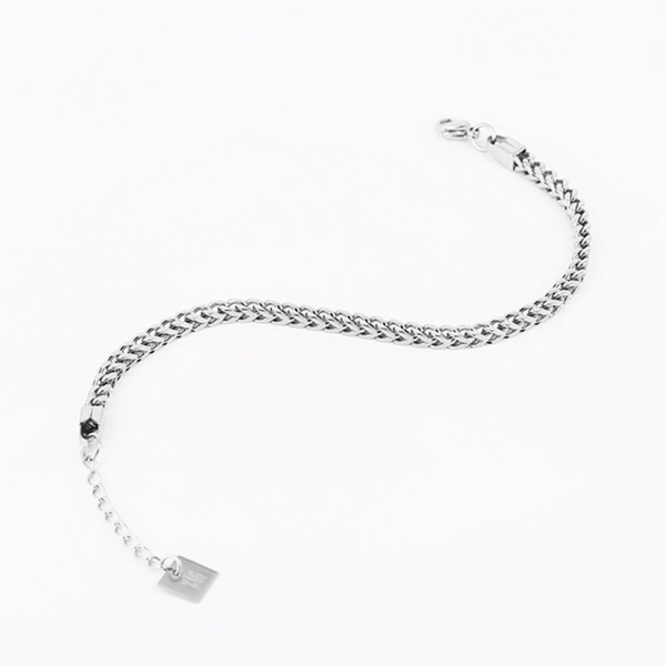 BRACELET COURT ACIER UNI 16CM+3