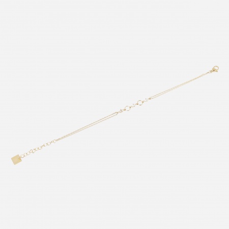 BRACELET Deneba ACIER DORE zirconium sertis 15+3cm