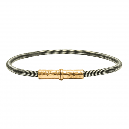 BRACELET EN CORDE DE BASSE BIG AVEC FERMOIR AIMANTE MARTELE