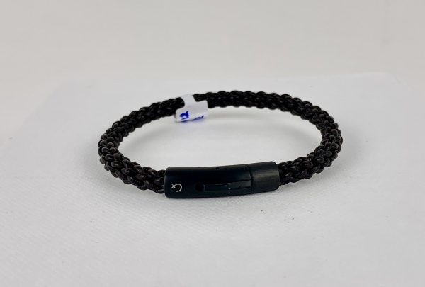 Bracelet en cuir tress� (2) -