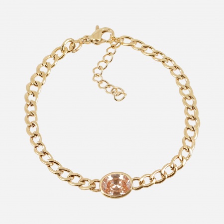 BRACELET-Grazia-ACIER DORE-zirconium