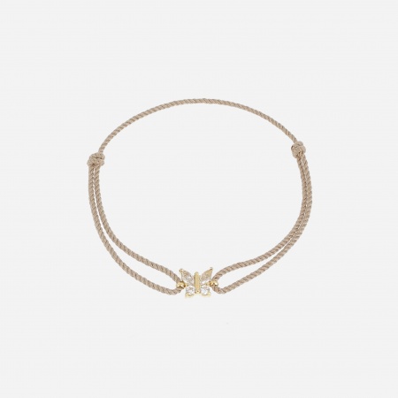 BRACELET Heracles ACIER DORE zirconium sertis reglable